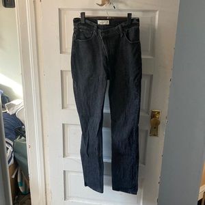 NWOT A&F 90’s slim straight ultra high rise crossover jeans size 28